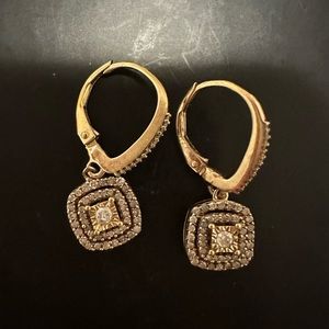 Macy’s gold and Diamond earrings